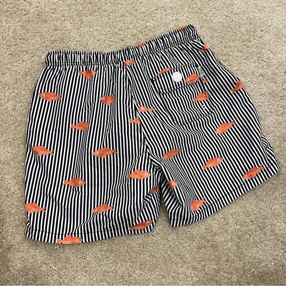 Ted Lapidus Printed Swim Trunks Swimwear Gold Fish Ocean Water Men’s Size Large - Picture 11 of 16